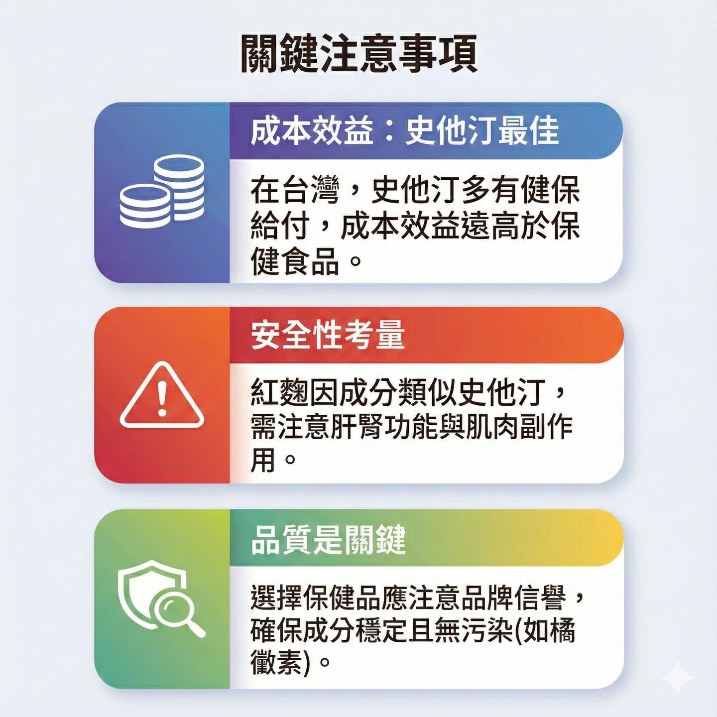 關鍵注意事項：成本效益、安全性與品質